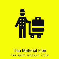 Bellhop minimal bright yellow material icon