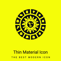 Astrology minimal bright yellow material icon