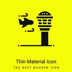 Airport minimal bright yellow material icon