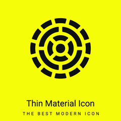 Aztec Calendar minimal bright yellow material icon