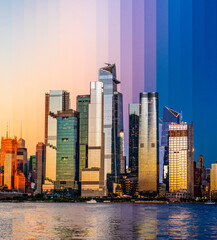 Hudson Yards New York City Day to Night Timeslice Photo