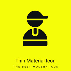 Boy minimal bright yellow material icon