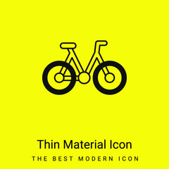 Bicycle minimal bright yellow material icon