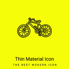 Bicycle minimal bright yellow material icon