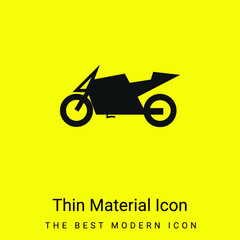 Big Racing Bike minimal bright yellow material icon