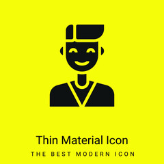 Boy minimal bright yellow material icon