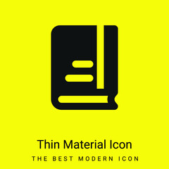 Book minimal bright yellow material icon