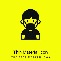 Boy minimal bright yellow material icon