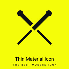 Acupuncture minimal bright yellow material icon