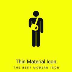 Accident minimal bright yellow material icon