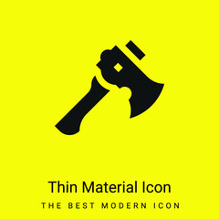 Axe minimal bright yellow material icon