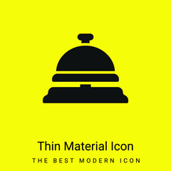 Bell minimal bright yellow material icon