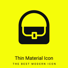 Bag With Lock minimal bright yellow material icon