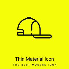 Fototapeta premium Baseball Cap minimal bright yellow material icon