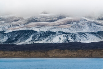 Volcanic coastal landscape, Deception Island, Antártica
