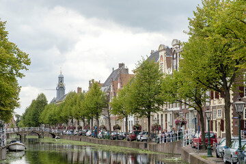De Rapenburg in Leiden, Zuid-Holland Province, The Netherlands