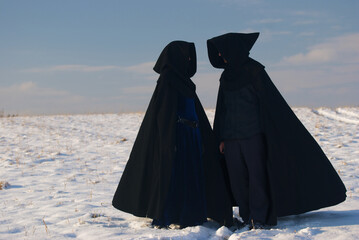 Dark king and queen of winter.