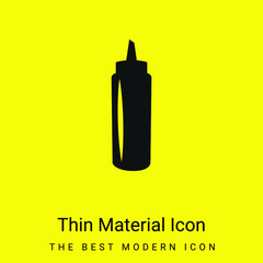Black Bottle Sauce Container minimal bright yellow material icon