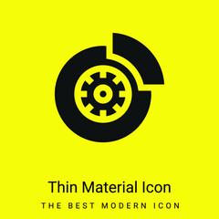 Brake minimal bright yellow material icon