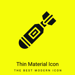Bomb minimal bright yellow material icon