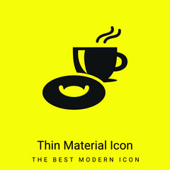 Breakfast Time minimal bright yellow material icon