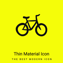 Bicycle Hand Drawn Ecological Transport minimal bright yellow material icon