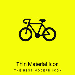 Bicycle minimal bright yellow material icon