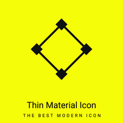 Abstract minimal bright yellow material icon