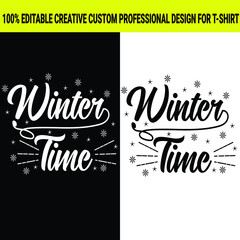 Winter t-shirt design for men, women vector file.winter snow design template.