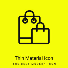 Bags minimal bright yellow material icon