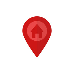 home pin flat icon