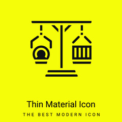 Balance minimal bright yellow material icon