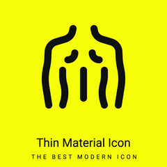 Back minimal bright yellow material icon