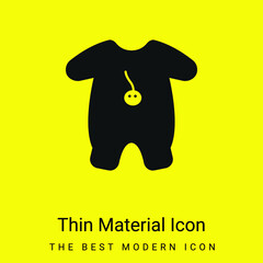 Baby Outfit With Cartoon Design minimal bright yellow material icon