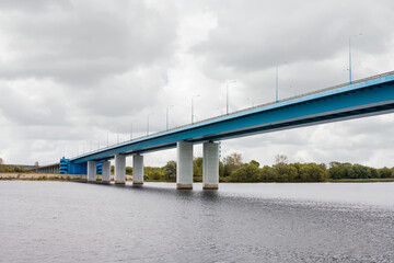 Jubilee Automobile Bridge, across the Volga River in Yaroslavl, Russia
