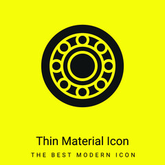 Alloy Wheel minimal bright yellow material icon