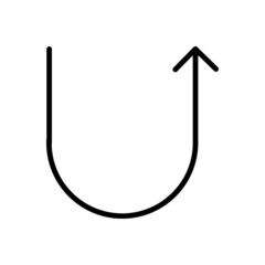 Line Icon Arrow, Direction, Design, Web In Simple Style. Vector sign in a simple style isolated on a white background. Original size 64x64 pixels.