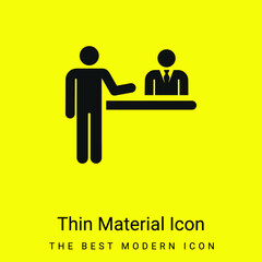 Airport minimal bright yellow material icon