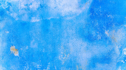 Wall background blue. Old rough stone on cement pattern wall background. Vintage grunge plaster or concrete stucco surface. Art rough stylized texture banner with space for text.