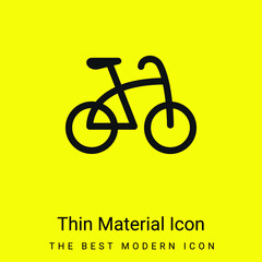 Bicycle minimal bright yellow material icon