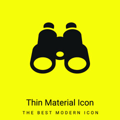 Binoculars minimal bright yellow material icon