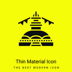 Boudhanath minimal bright yellow material icon
