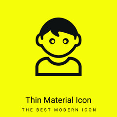 Boy With White T Shirt minimal bright yellow material icon