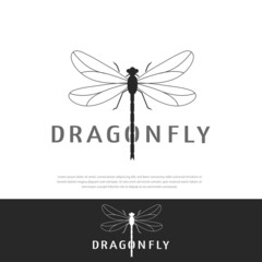 Dragonfly Logo Icon Design Template. Elegant, Modern, Premium - Vector