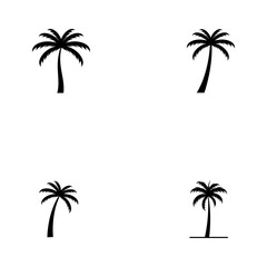 Fototapeta premium Palm tree summer logo template