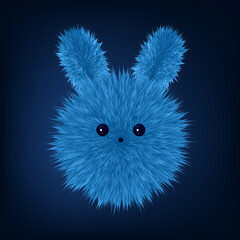 Rabbit head. Conceptual avatar. Vector illustration.