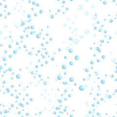 Fototapeta na wymiar Seamless pattern bubbles isolated on white background. Flat texture of soap for any purpose.