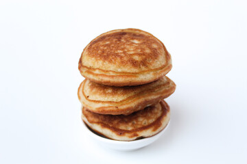 Kue Samir or Kamir or Khamir, traditional pancake from Pemalang, Indonesia. Isolated on whte background.