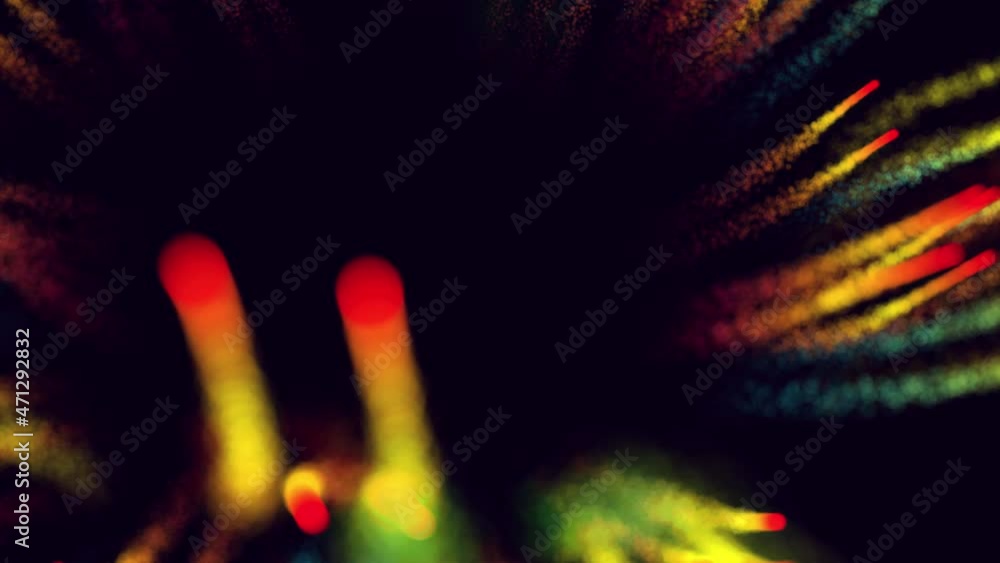 Poster magic particles form beatuful trails. swirl structure. 3d render abstract colorful explosion with lu