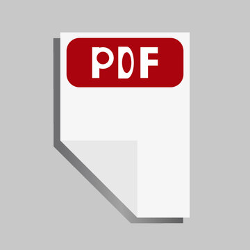 Document file icons. PDF file icon. Flat design graphic illustration. Vector PDF icon. 